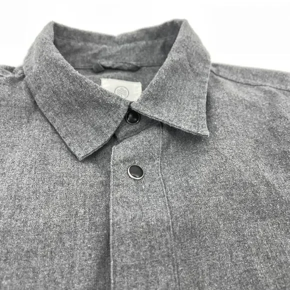 Flylow Men's Royal Shirt Pearl Snap Long Sleeve Flannel Shirt Gray Size XL - Picture 5 of 10